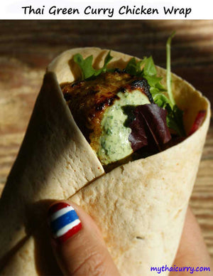 Serving suggestion Thai green chicken curry wrap