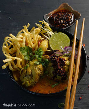 Chicken Khao Soi or Chiang Mai Curried Noodles