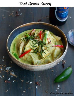 Serving suggestion for Mild Thai Green curry from mythaicurry.com