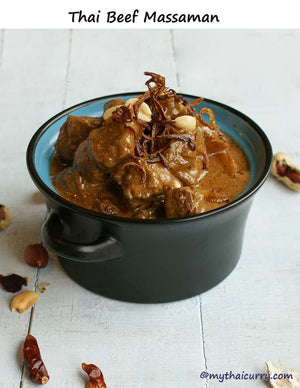 Serving suggestion for Massaman beef curry